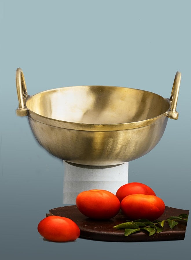 80's Cookware مقلاة كاداي برونزية تقليدية من الثمانينيات، سعة 3 لترات، مصنوعة من البرونز/كانسا، ذات خصائص غذائية عالية/غير سامة - 10 بوصات - Image 5